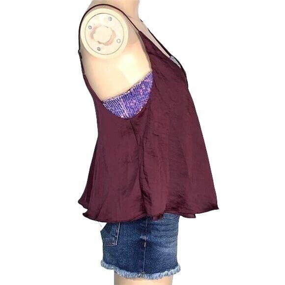 Free People Womens Camisole Tank Top Turn It On Sequin Vetiver Bloom Small - Picture 5 of 16